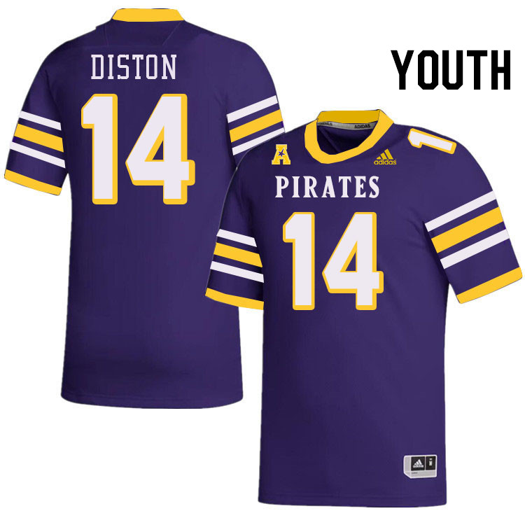 Youth #14 Daylyn Diston ECU Pirates College Football Jerseys Stitched-Throwback